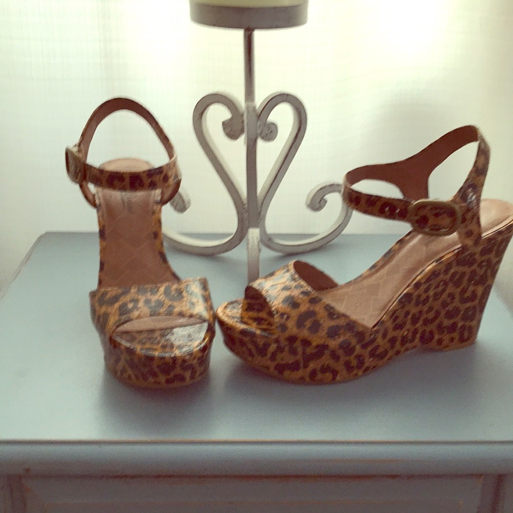 Lucky Leopard Platform Wedge